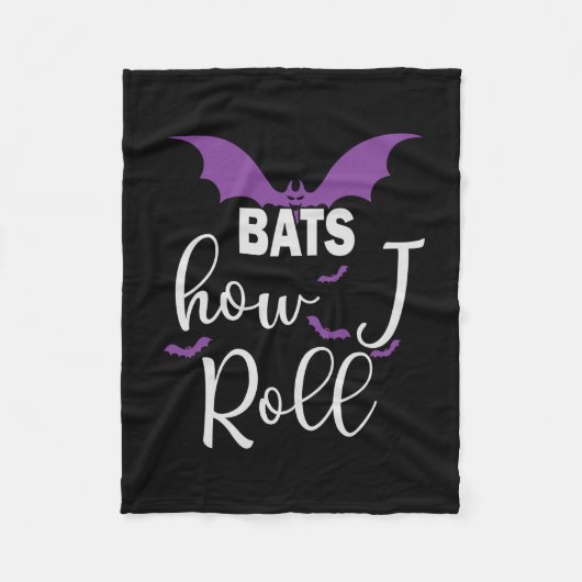 Halloween Bats How I Roll Birthday Fleece Deken (Voorkant)