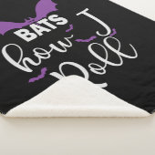 Halloween Bats How I Roll Birthday Sherpa Deken (3/4)