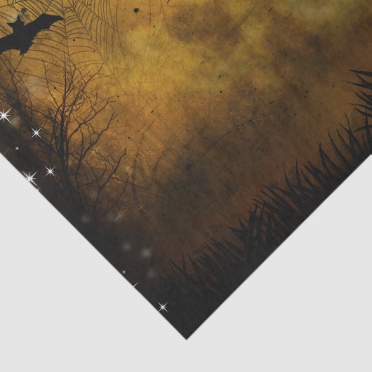 Halloween Bats in Haunted Forest Tissuepapier (Detail)