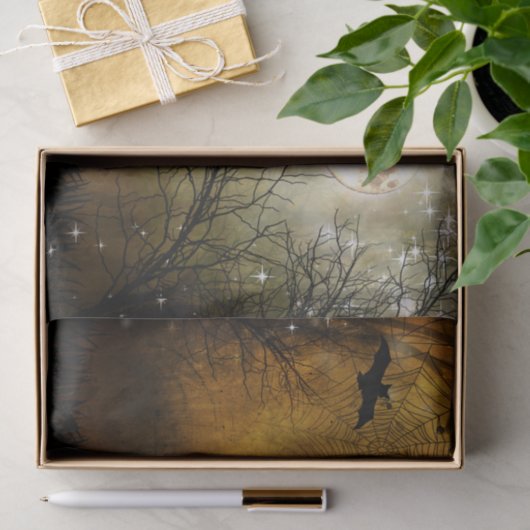 Halloween Bats in Haunted Forest Tissuepapier (Geschenk)