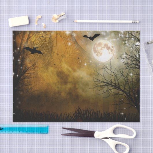 Halloween Bats in Haunted Forest Tissuepapier (Craft)