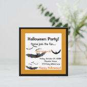 Halloween Bats Invitation Kaart (Staand voorkant)