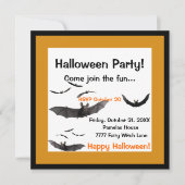 Halloween Bats Invitation Kaart (Voorkant)