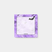Halloween Bats Jouw naam op Paarse grunge Post-it® Notes (Voorkant)