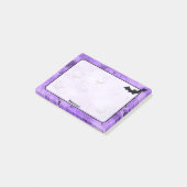 Halloween Bats Jouw naam op Paarse grunge Post-it® Notes (Schuin)