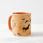 Halloween Bats, Jouw naam op Sinaasappel Mok (Voorkant links)