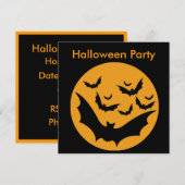 Halloween Bats Kaart (Voorkant / Achterkant)