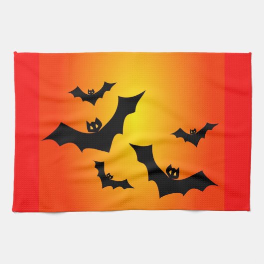 Halloween Bats Kitchen Towels Theedoek (Horizontaal)
