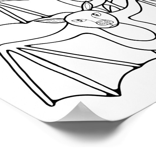 Halloween Bats Kleurplaat Kunst Poster (Hoek)