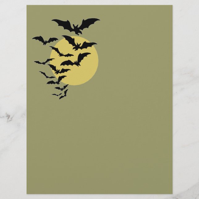 Halloween Bats Letterhead (Voorkant)