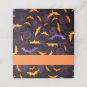 Halloween Bats Naam Plaats Kaart Plaatskaartje (Buitenkant ongevouwen)