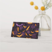 Halloween Bats Naam Plaats Kaart Plaatskaartje (Achterkant)