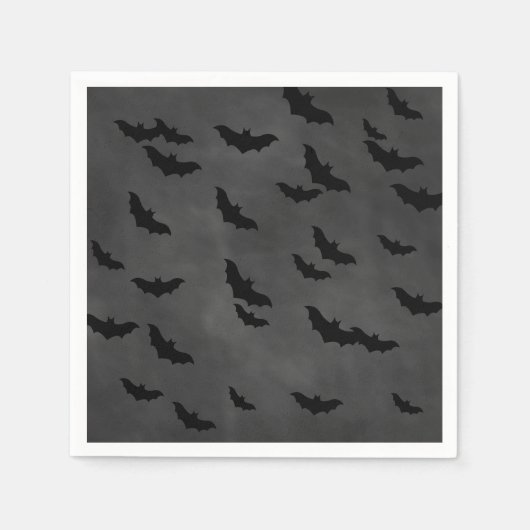 Halloween Bats op Chalkboard Napkin Servetten (Voorkant)