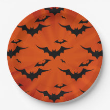 Halloween Bats op Oranje achtergrond