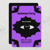Halloween Bats op Ultra Violet Kaart (Voorkant / Achterkant)