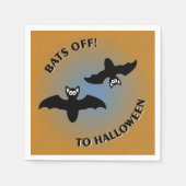Halloween Bats, Oranje blauw Servetten (Voorkant)