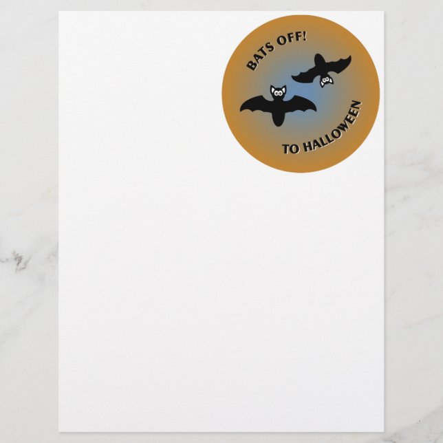 Halloween Bats Oranje Blue (Voorkant)