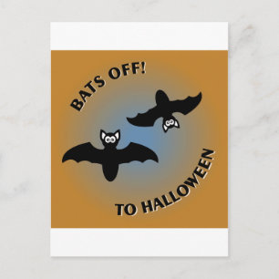 Halloween Bats Oranje Blue Briefkaart