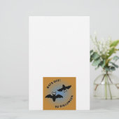 Halloween Bats Oranje Blue Briefpapier (Staand voorkant)