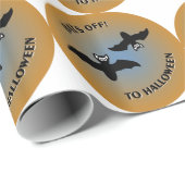 Halloween Bats Oranje Blue Cadeaupapier (Rol Hoek)