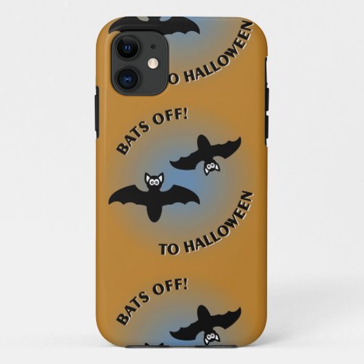Halloween Bats Oranje Blue Case-Mate iPhone Case (Achterkant)
