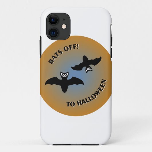 Halloween Bats Oranje Blue Case-Mate iPhone Case (Achterkant)