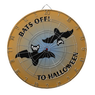 Halloween Bats Oranje Blue Dartbord