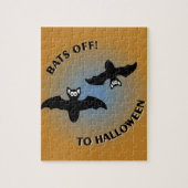 Halloween Bats Oranje Blue Legpuzzel (Verticaal)