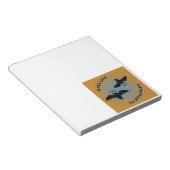 Halloween Bats Oranje Blue Notitieblok (Schuin)