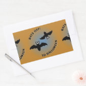 Halloween Bats Oranje Blue Rechthoekige Sticker (Envelop)