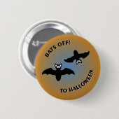 Halloween Bats Oranje Blue Ronde Button 5,7 Cm (Voorkant /achterkant)