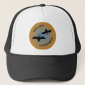 Halloween Bats Oranje Blue Trucker Pet (Voorkant)