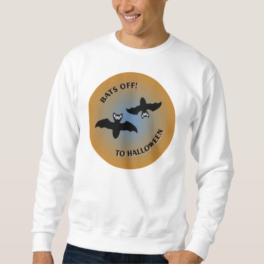 Halloween Bats Oranje Blue Trui (Voorkant)