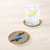 Halloween Bats Oranje Blue Zandsteen Onderzetter (Zijkant)