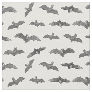 Halloween Bats Pattern Antiek Bat Illustrations Stof