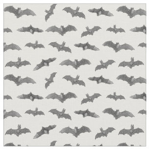 Halloween Bats Pattern Antiek geïllustreerd door  Stof