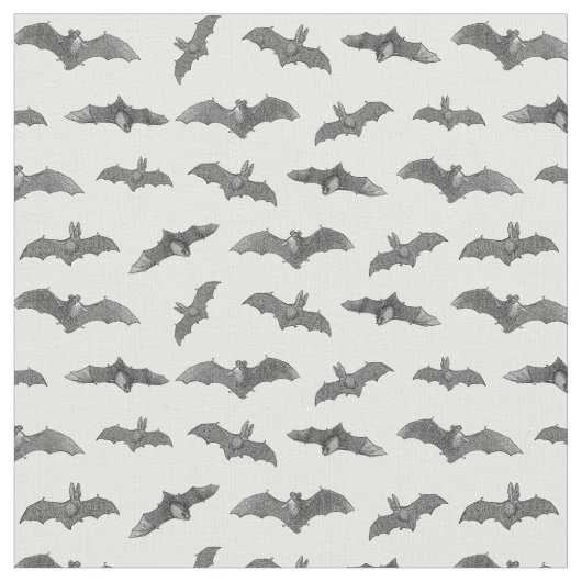 Halloween Bats Pattern Antiek geïllustreerd door v Stof (Close Up)