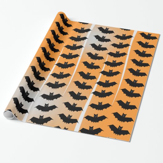 Halloween Bats Pattern Cadeaupapier (Uitgerold)
