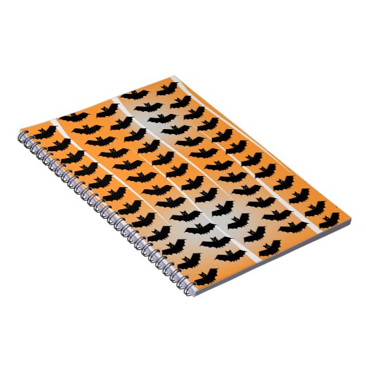 Halloween Bats Pattern Notitieboek (Rechterzijde)