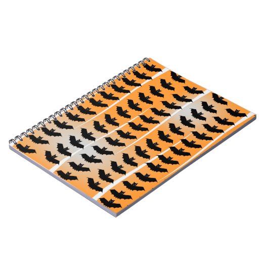 Halloween Bats Pattern Notitieboek (Linkerzijde)