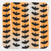 Halloween Bats Pattern Vierkante Sticker (Voorkant)