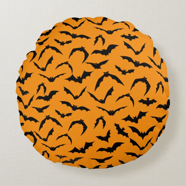 Halloween Bats Pillow Rond Kussen (Voorkant)