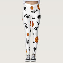 Halloween Bats, Pomkins and Witches Leggings
