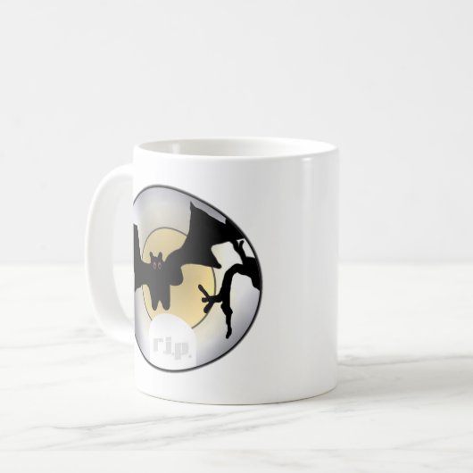 Halloween Bats RIP Koffiemok (Voorkant links)