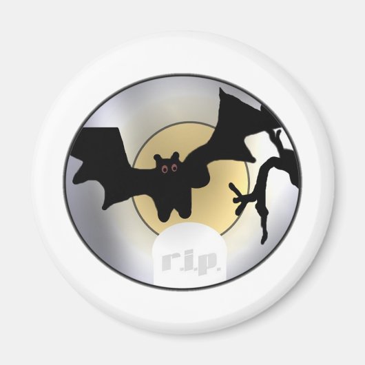 Halloween Bats RIP Magneet (Voorkant)