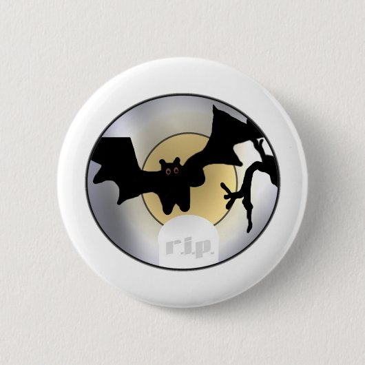 Halloween Bats RIP Ronde Button 5,7 Cm (Voorkant)