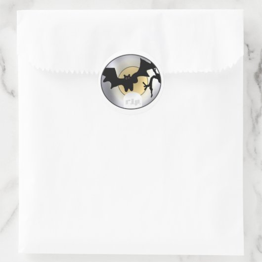 Halloween Bats RIP Ronde Sticker (Tas)