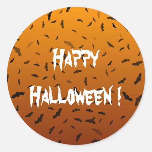 Halloween Bats Ronde Sticker (Voorkant)