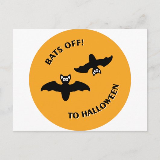 Halloween Bats Sinaasappel Briefkaart (Voorkant)