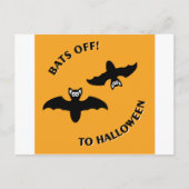 Halloween Bats Sinaasappel Briefkaart (Voorkant)